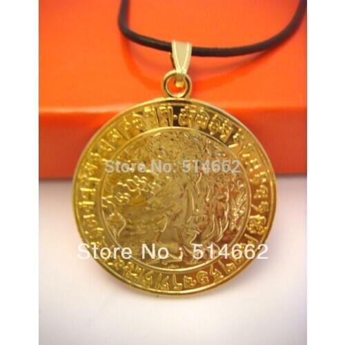 Feng Shui Increase Life Force Medallion Pendant Necklace New Year Fengshui Gifts W1021-1