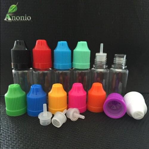 100pcs Dropper Bottle E liquid with ChildProof Caps 5ml 10ml 15ml 20ml 30ml 50ml Electronic Cigarette Plastic PET Bottles Y00C
