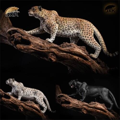 JXK 1/6 Snow Leopard Panther Figure Animal Model Collector Handmade Decoration Oenaments GK Toy Children Adults Kids Gift