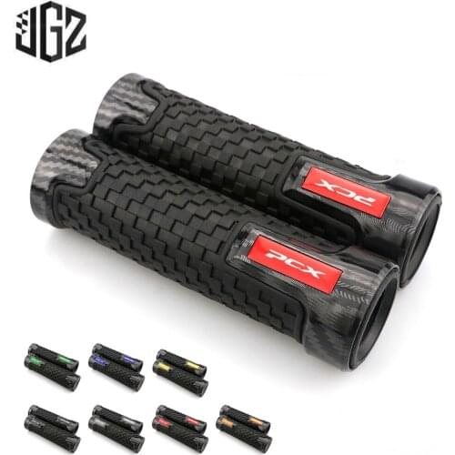 Motorcycle Rubber Plastic Carbon 22mm Handlebar Hand Grips For Honda PCX 150 125 2013 - 2017 2018 2019 Handgrips Accessories
