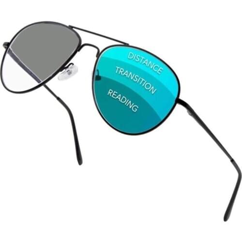 Metal Frame Bifocal Progressive Reading Glasses Men Anti-blue light Multifocal Sun Readers Presbyopia adjustment Eyewear 1.5