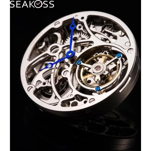 High-End Men Skeleton Tourbillon Mechanical Watches Original Tourbillon Hollow Movement