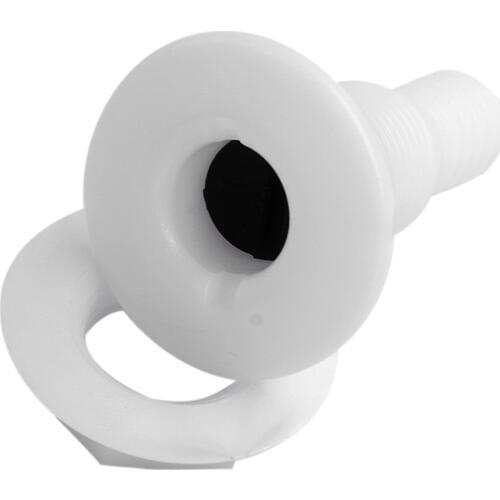 Nylon Plastic Barbed Standard Length 3/4" Straight Thru-Hull Connector