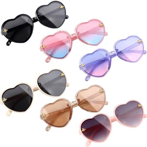 Lovely Heart Shape Kids Sunglasses Eyewear for Children Eyeglasses Beach Party UV400 Protection Street Beat