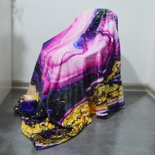 Single Layer Flannel Throw Blanket Abstract Pattern Sofa Bed Soft Warm Cover Blanket Home Decor Bedding Bedspread Blanket