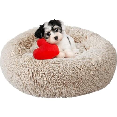 Donut Dog Bed, Plush Round Donut Cuddler Dog Bed Anti Anxiety Dog Bed Comfortable Soft Pet Bed Sofa for Small Media Big Dog cat