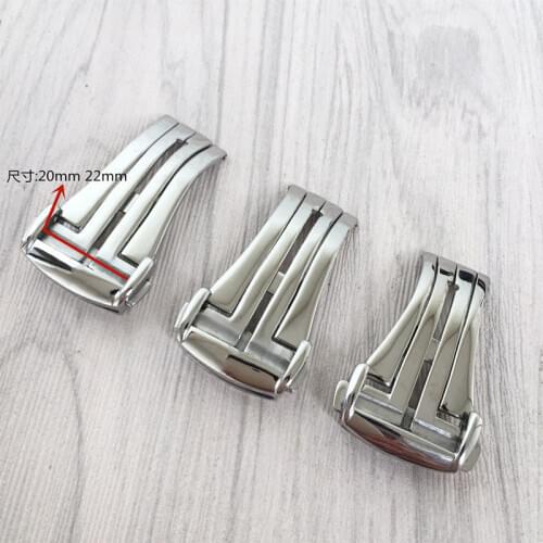 Suitable for butterfly buckle Seamaster Speedmaster folding clasp watch accessories leather strap buckle 18 20mm