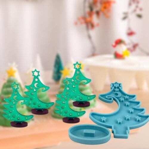 Easy to Clean Healthfulness Assemble Christmas Tree Silicone Mould for Cake