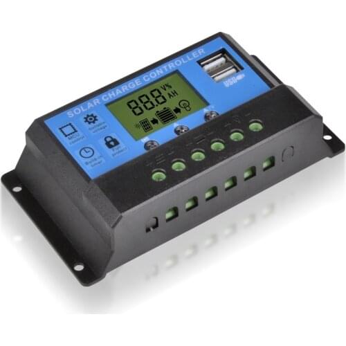 Solar Controller 30A Initiative Identify 12V24V Universal USB 5V Charging Port LCD LCD Screen Power Display Home Energy