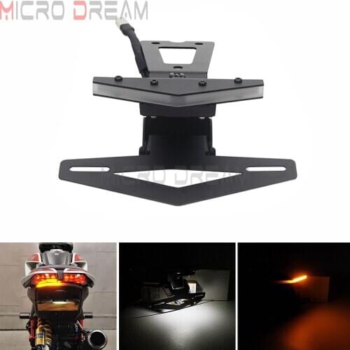 LED Tail Tidy Fender Eliminator Integarted Kit For Ducati Hypermotard 950 / SP 2019+ Adjustable Rear Frame License Plate Bracket
