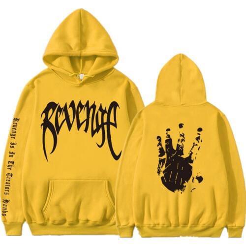 New Revenge Letter Print Hoodie Sweatshirts Xxxtentacion Hoodies Sad Rapper Hip Hop Hooded Pullover Swag Cotton Hoody Sweatshirt