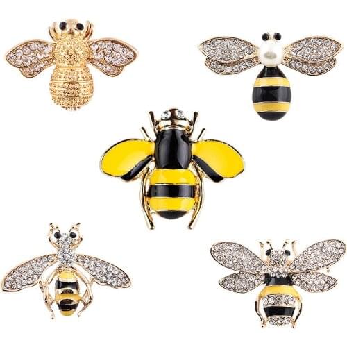 1PC Vintage Bee Metal Brooches Insect Brooch Pin Women&Men Jewelry Cute Small Bumblebee Badges Fashion Cloth Decors Accessories