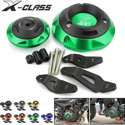 Z400 Motorcycle Engine Guard Side Stator Case Engine Cover Protector CNC Aluminum Accessories For Kawasaki Z400 2017 2018 2019