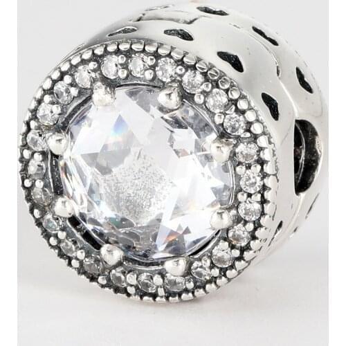 Free Shipping Authentic 925 Sterling Silver Radiant Heart Clip Stopper Clip Charms Fit Bracelet For Women DIY Jewelry S925 Beads