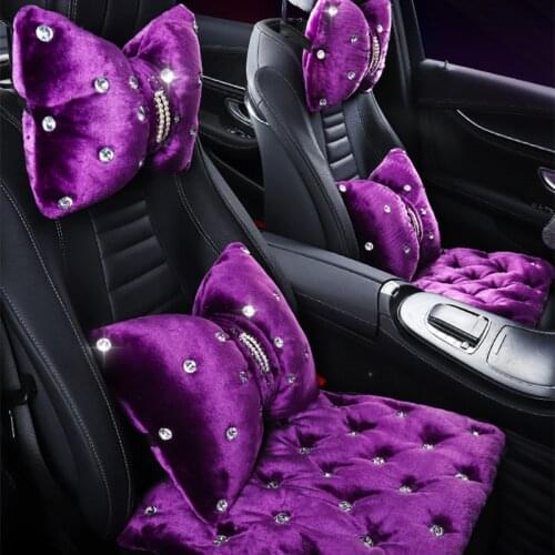 Winter Plush Universal Three-piece Single Piece No Backrest Goddness Car Seat Cushion Seat Cover Car Interior Accessories