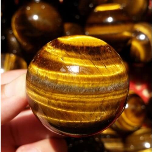 1pcs Pretty Natural Golden Tiger Eye Crystal Sphere Ball Healing