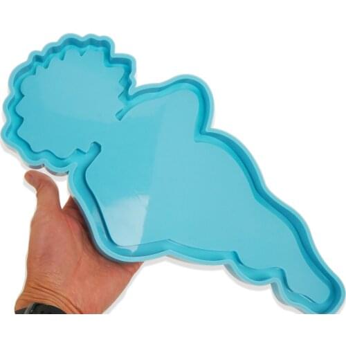 1pc Silicone Tray Mold Lady Shape Plate Mold Shiny Resin Tray Mold 10363750
