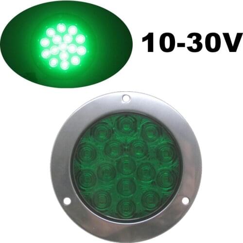 1PCS Green 16LED Taillights Trailer Rear Lights Trailer LED Lights 24v Truck Tail Light LED Truck Rear Lights Tail Lamp