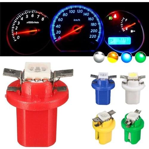10Pcs B8.5D 509T B8.5 5050 Led 1 SMD T5 Lamp Car Gauge Speedo Dash Bulb Dashboard instrument Light Wedge Interior Lamp#294299