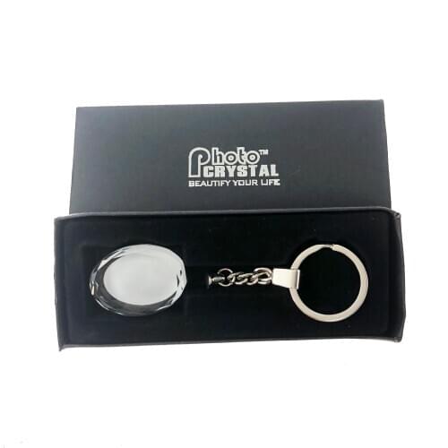 10 PCS Oval Crystal Blank Key Rings For Sublimation Heat transfer Customized Picture Key Chains
