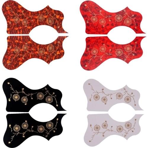 2pcs 41in Acoustic Guitar Pickguard Flower Decor Anti-scratch Left/Right