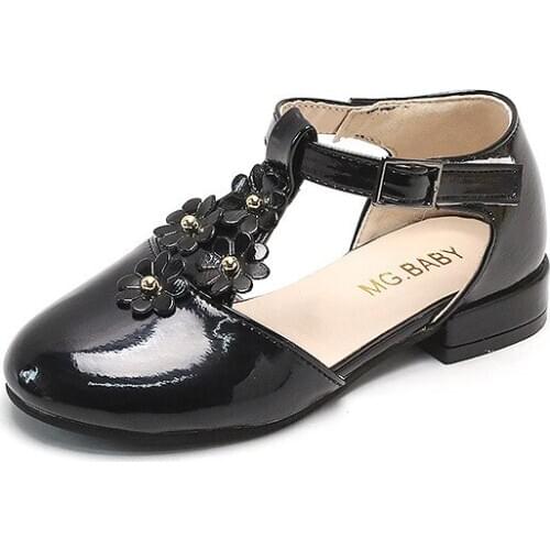 2021 Girls' Leather Shoes Little Girl Single Shoes Childrens Princess Shoes Student Performance Shoes Fashion Childrens Flats