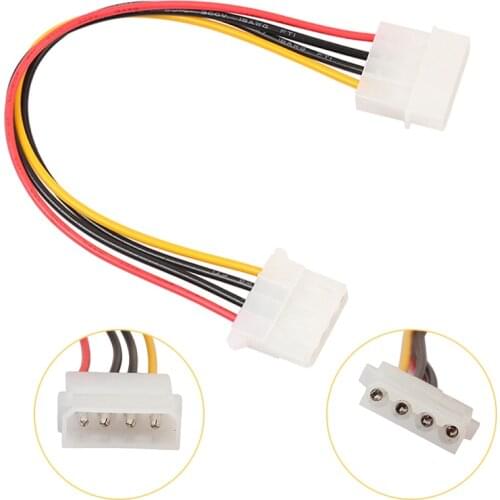 30PCS 4Pin IDE Power Cable 20cm 4 Pin Molex Male to Molex IDE Female Power Supply Splitter Adapter Cable