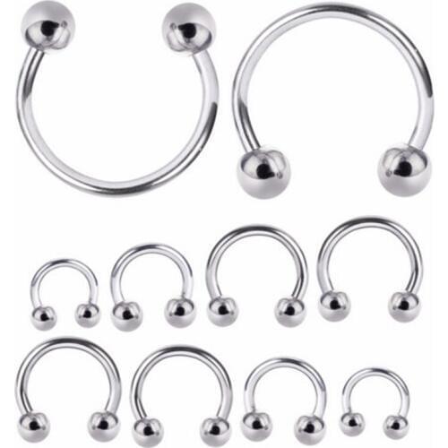 5PCS Punk Style Nose Rings Body Piercing Jewelry Accessories Stainless Steel Nose Hoop Nose Rings Hoops Cartilage Earrings