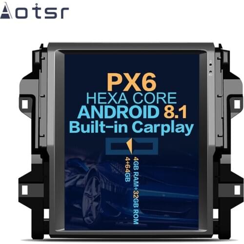 Aotsr Tesla 12.1" Vertical screen Android 8.1 Car DVD Multimedia player carplay GPS Navigation For TOYOTA Fortuner 2016-2019