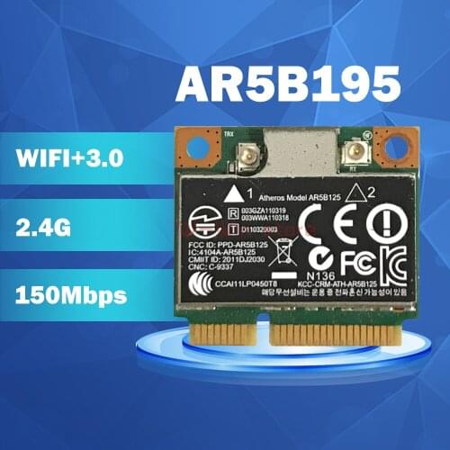 Qualcomm Atheros AR9285 AR5B195 150M+BT3.0 Half Mini PCI-E Wireless Card SPS:593127-001 592775-001 for HP 430 431 435 436 4530S