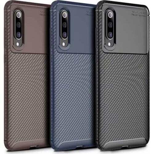 For Xiaomi Mi 9 Case Soft Silicone Carbon fiber Shockproof skin Protective Back Cover Case for xiaomi mi9 xiaomi 9 phone shell