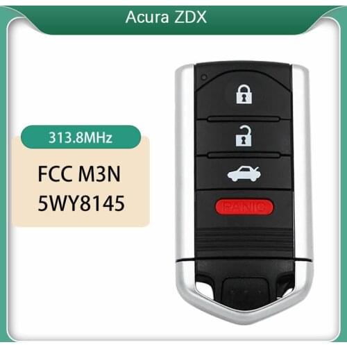 CN003131 For Acura ZDX TL 2009-2014 Aftermarket 4 Button Smart Remote Car Key Fob With 313.8MHz FCC M3N5WY8145 IC267F-5WY8145