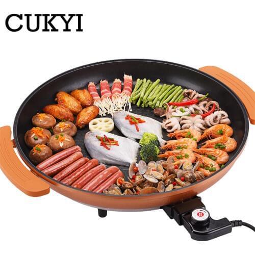 CUKYI Household 2000W Electric baking pan Flapjack heating scone machine single heating pancake maker Pizza Maker 48cm