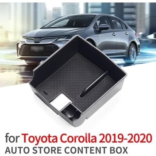 For Toyota Corolla 2019 2020 Car Accessories Center Storage Box Arm Rest Armest Glove Holder Plate Car Container Organize