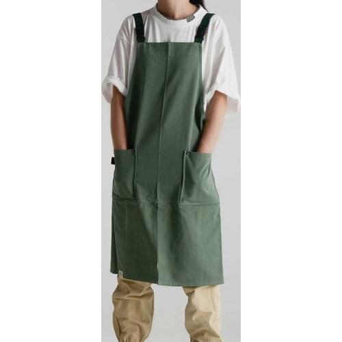 Cotton Waterproof Cooking Kitchen Aprons Multipurpose For Bar Restaurant Grill Cafe Barbecue Milk Tea Shop Garden Unisex Apron