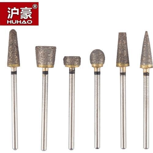 HUHAO 1pc 70 Mesh Stone Bit Head For Cleaning Pipes Grinding Resins Ceramics Jade Processing Sintering Head Emery Grinding