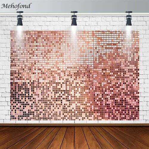 Mehofond Girl Birthday Party Princess Backdrop Shiny Pink Decor Photography Background Prop Photo Studio Banner Photozone