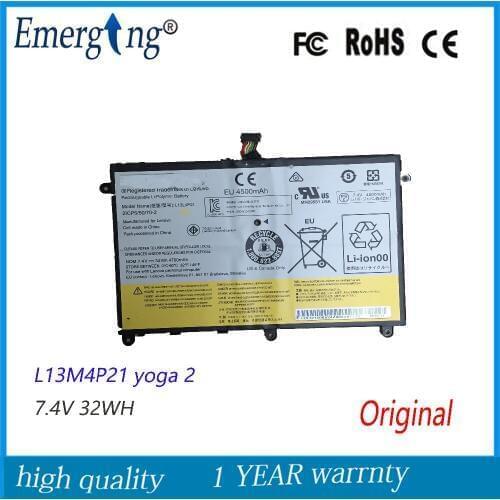 7.4V 32Wh New Original Laptop Battery for Lenovo L13M4P21 yoga 2 11 L13L4P21 20332