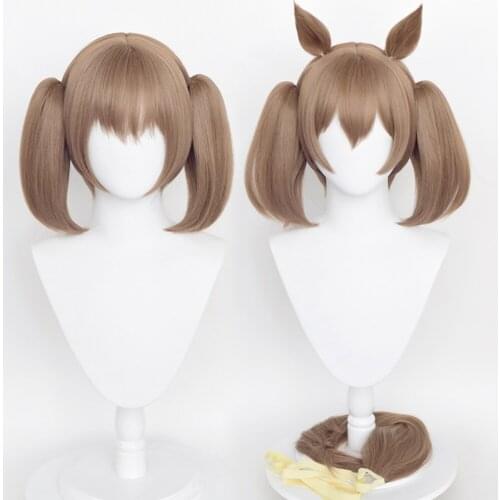 Anime Umamusume Pretty Derby Smart Falcon Wigs Cosplay Short Heat Resistant Synthetic Hair Ears Full Suit