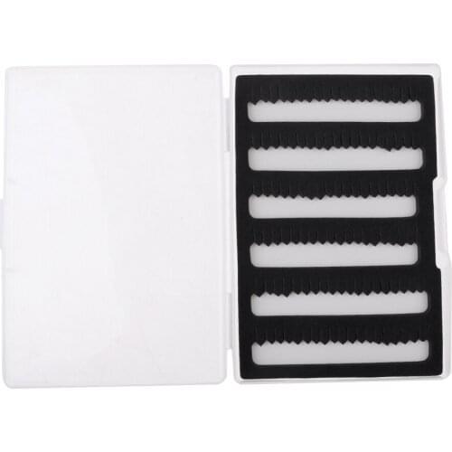 Clear Plastic Fly Box Waterproof Fly Fishing Clear Lid Tackle Box Slit Foam/15 Components Fishing Tackle Boxes