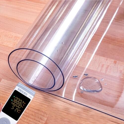 PVC Transparent Tablecloth Soft Glass Rectangle Waterproof Table Oil Cloth Table Cover Decor Kitchen Table Cloth with Pattern
