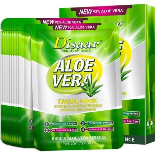 SNOW LADY Disaar 1box10pcs SoutheastAsia Aloe Mask Facial Moisturizing Desalination Make-Up Of Water Surface Cosmetics Wholesale