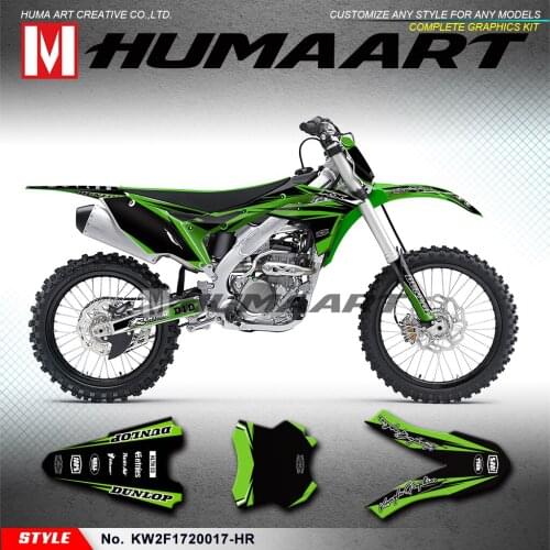 HUMAART Motorcycle Styling Stickers Graphics Racing Decals Motocross Self Adhesives for KXF 250 2017 2018 2019 2020