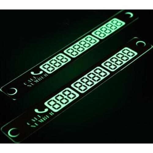 Luminous Temporary Parking Card With For Volvo S40 S60 S70 S80 S90 V40 V50 V60 V90 XC60 XC70 XC90 For KIA RIO For VW GOLF POLO