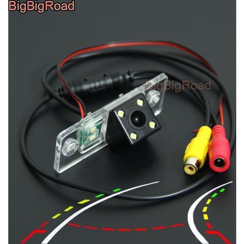 BigBigRoad Car Intelligent Dynamic Trajectory Tracks Rear View CCD Camera For Audi A8 A8L S8 D3 4E A3 S3 8L A4 RS4 8D 1995-2007