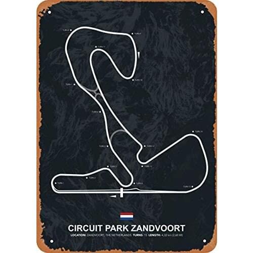 Vintage Look Metal Sign Race Circuits Circuit Park Zandvoort 8"X12" Tin Plate Wall Decor Metal Painting Metal Poster 2021 Hot