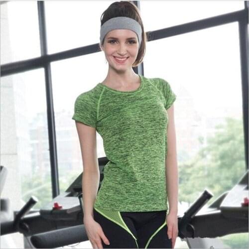 YUIYI Brand Women T Shirt Short Sleeves Hygroscopic Quick Dry Fitness T-shirt For Women Top Clothes Tees