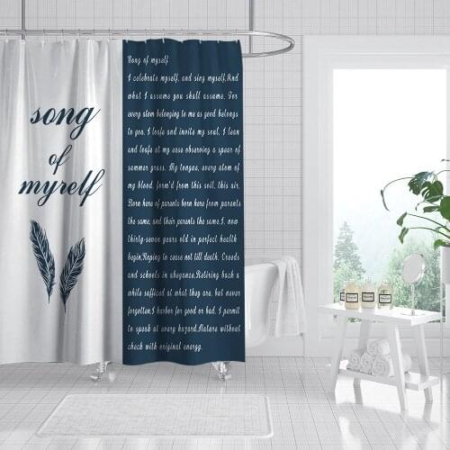 Cilected New Green Plants Waterproof And Mildew Proof Shower Curtain Home Bathroom Geometric Decor Hanging Curtain With 12 Hooks