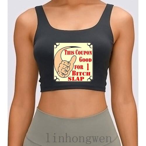 This Coupon Good For 1 Bitch Slap Women Tank Top Cotton Cool Anti-Wrinkle XL Casualer Letters Crop Top