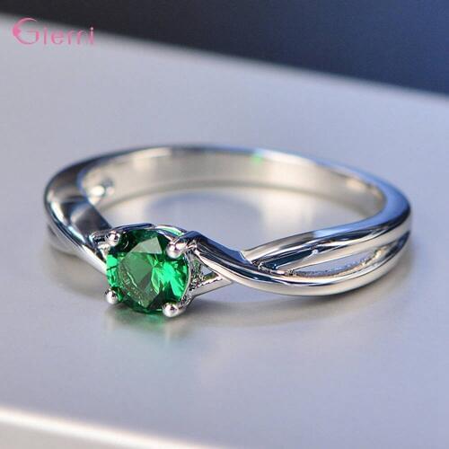 Genuine S925 Sterling Silver Classic Luxury Top Quality Crystal Finger Rings For Women Wedding Propose Girlfriend lover Jewelry